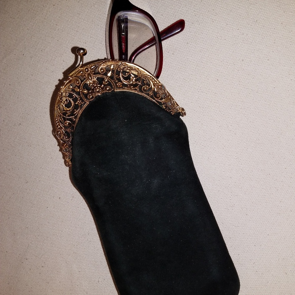 Vintage black glasses case.